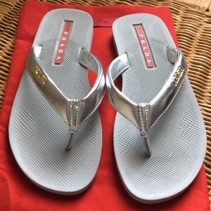 Authentic Prada Flip flop Sandals size 6.5